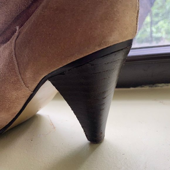 Tan Suede Slouch Boots - Picture 7 of 7